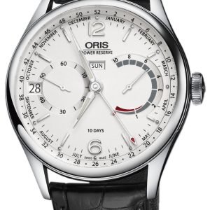 Oris Culture 01 113 7738 4061-Set 1 23 72fc Kello Hopea / Nahka