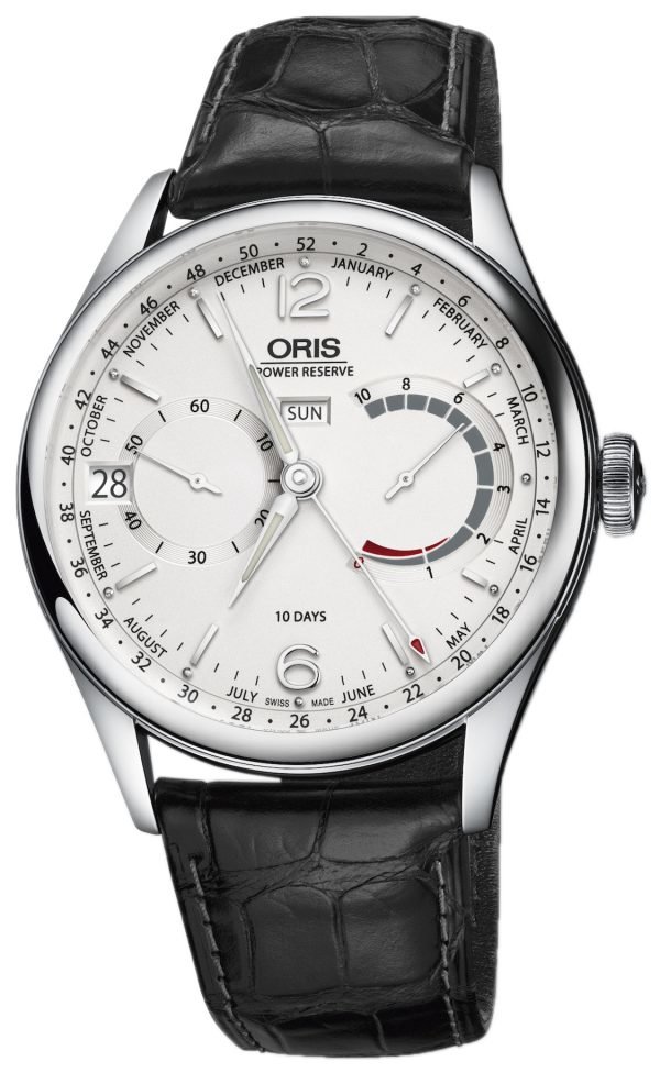 Oris Culture 01 113 7738 4061-Set 1 23 72fc Kello Hopea / Nahka