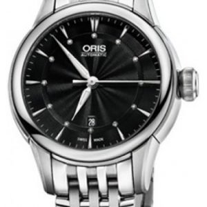 Oris Culture 01 561 7687 4094-07 8 14 77 Kello Musta / Teräs