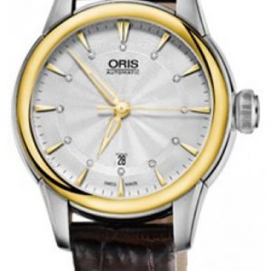 Oris Culture 01 561 7687 4351-07 5 14 70fc Kello Hopea / Nahka