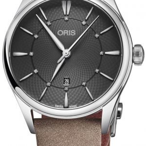 Oris Culture 01 561 7724 4053-07 5 17 33fc Kello Musta / Nahka