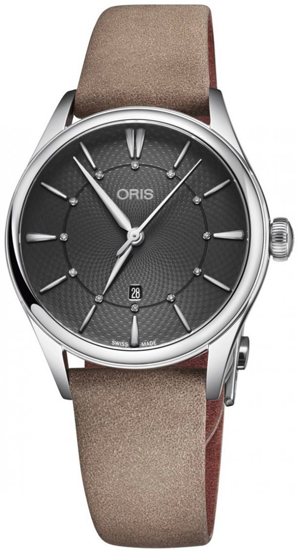 Oris Culture 01 561 7724 4053-07 5 17 33fc Kello Musta / Nahka