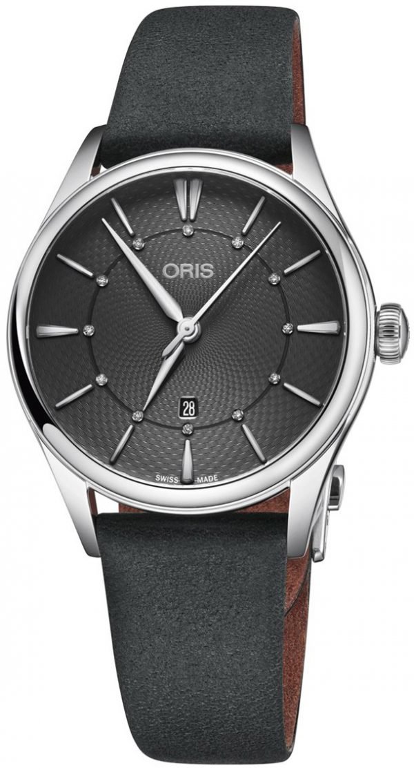 Oris Culture 01 561 7724 4053-07 5 17 34fc Kello Musta / Nahka