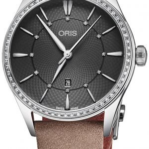 Oris Culture 01 561 7724 4953-07 5 17 33fc Kello Musta / Nahka