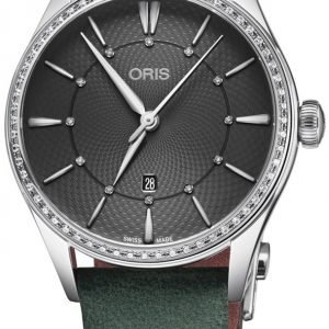 Oris Culture 01 561 7724 4953-07 5 17 35fc Kello Musta / Nahka