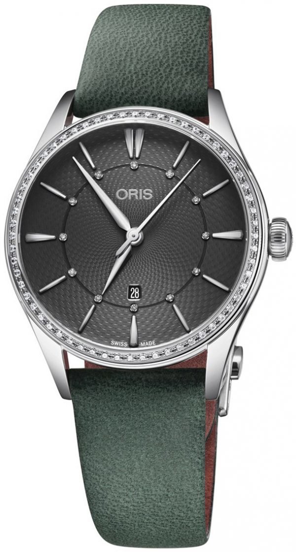 Oris Culture 01 561 7724 4953-07 5 17 35fc Kello Musta / Nahka