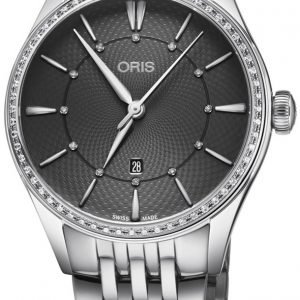 Oris Culture 01 561 7724 4953-07 8 17 79 Kello Musta / Teräs