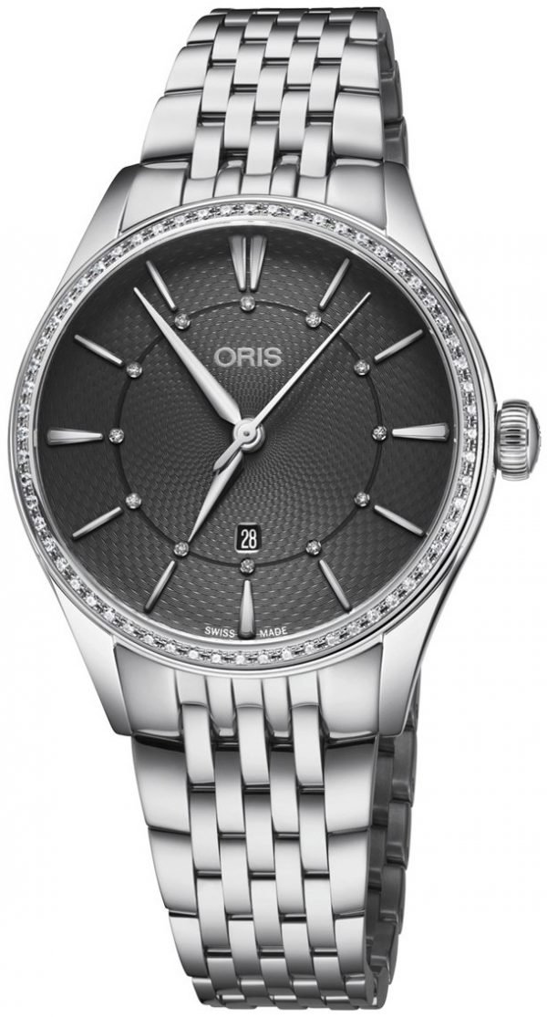 Oris Culture 01 561 7724 4953-07 8 17 79 Kello Musta / Teräs