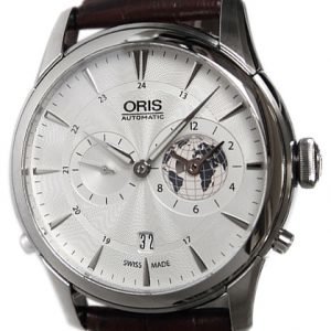 Oris Culture 01 690 7690 4081-Set Ls Kello Hopea / Nahka