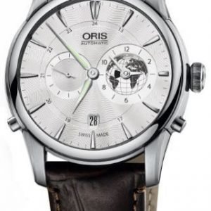 Oris Culture 01 690 7690 4081-Set Ls Kroko Kello Hopea / Nahka