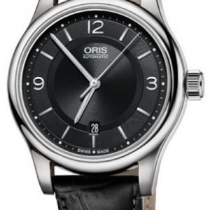 Oris Culture 01 733 7594 4034-07 5 20 11 Kello Musta / Nahka