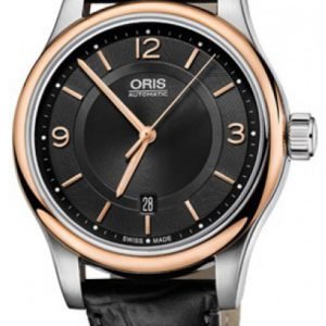 Oris Culture 01 733 7594 4334-07 5 20 11 Kello Musta / Nahka