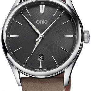 Oris Culture 01 733 7721 4053-07 5 21 32fc Kello Musta / Nahka