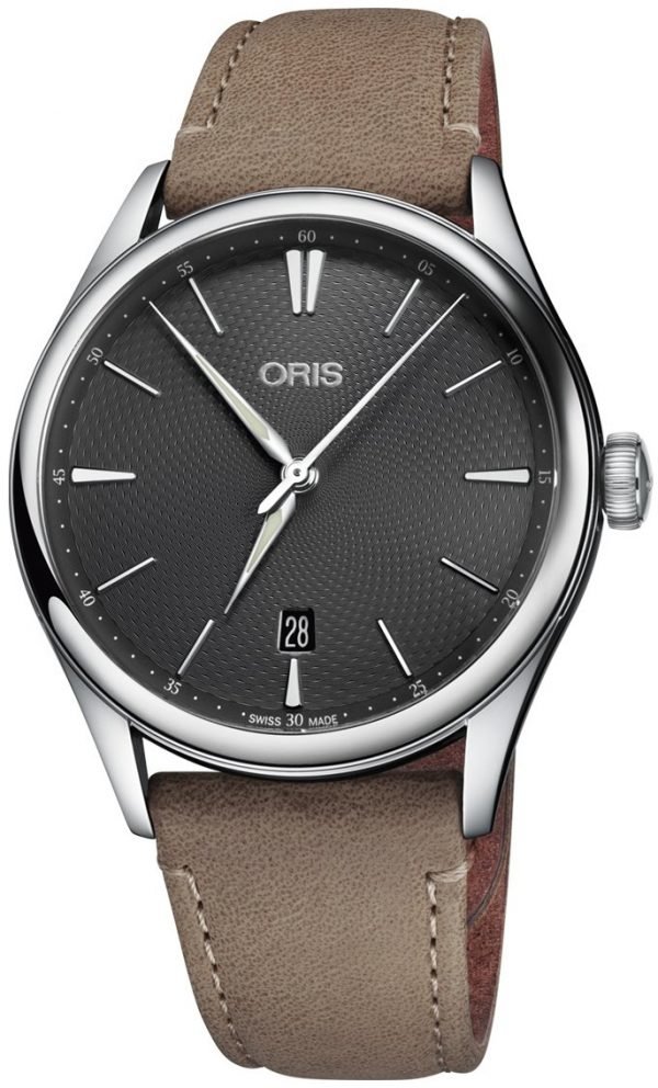 Oris Culture 01 733 7721 4053-07 5 21 32fc Kello Musta / Nahka