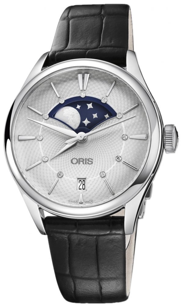 Oris Culture 01 763 7723 4051-07 5 18 64fc Kello Hopea / Nahka