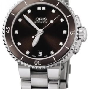 Oris Divers 01 733 7652 4192-07 8 18 01p Kello Ruskea / Teräs