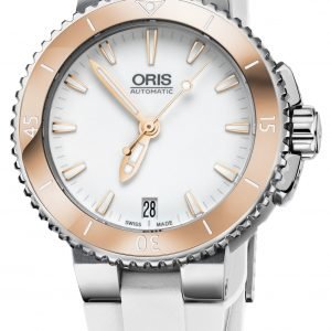 Oris Diving 01 733 7652 4356-07 4 18 31 Kello Valkoinen / Kumi