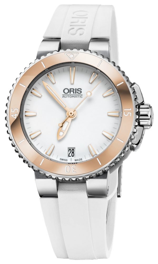 Oris Diving 01 733 7652 4356-07 4 18 31 Kello Valkoinen / Kumi