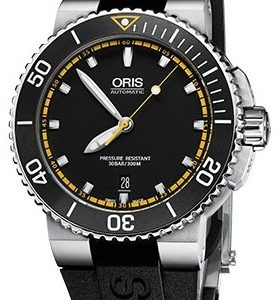 Oris Diving 01 733 7653 4127-07 4 26 34eb Kello Musta / Kumi