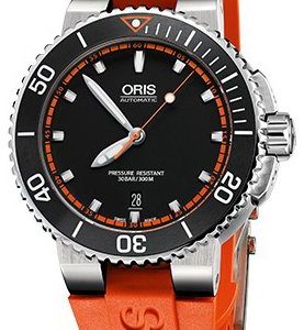 Oris Diving 01 733 7653 4128-07 4 26 32eb Kello Musta / Kumi