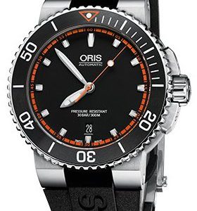 Oris Diving 01 733 7653 4128-07 4 26 34eb Kello Musta / Kumi