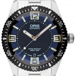 Oris Diving 01 733 7707 4035-07 8 20 18 Kello Sininen / Teräs