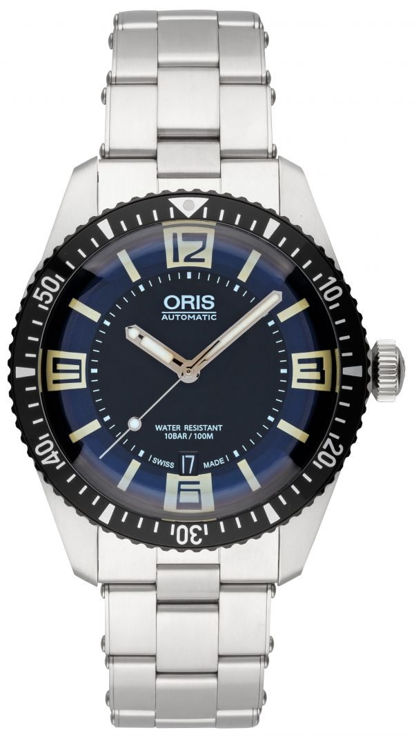 Oris Diving 01 733 7707 4035-07 8 20 18 Kello Sininen / Teräs