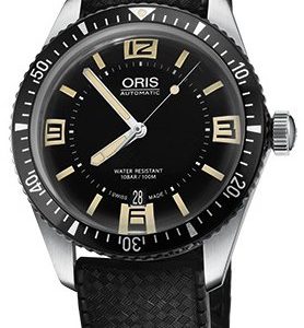 Oris Diving 01 733 7707 4064-07 4 20 18 Kello Musta / Kumi