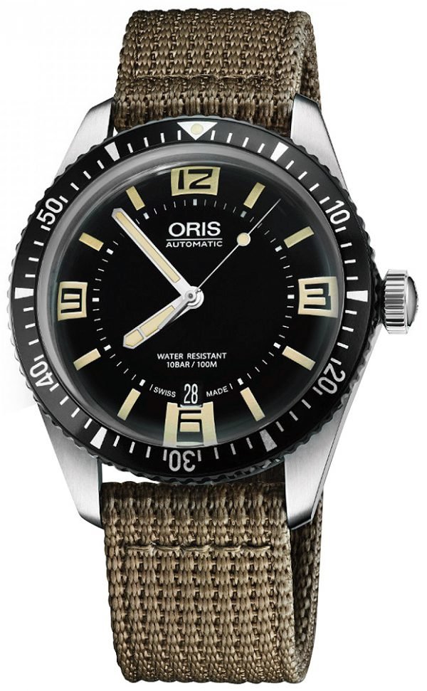 Oris Diving 01 733 7707 4064-07 5 20 22 Kello Musta / Tekstiili