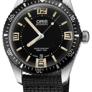 Oris Diving 01 733 7707 4064-07 5 20 24 Kello Musta / Tekstiili