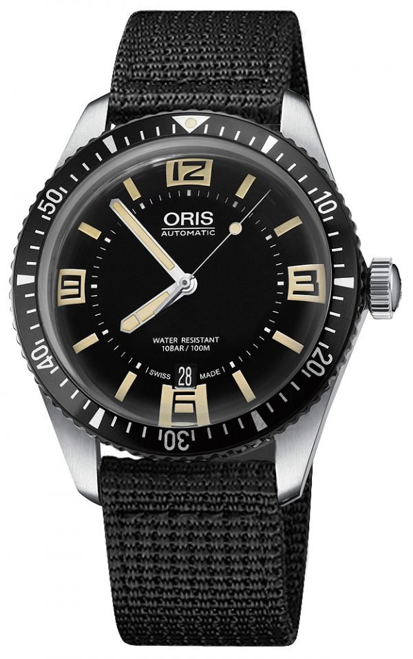 Oris Diving 01 733 7707 4064-07 5 20 24 Kello Musta / Tekstiili