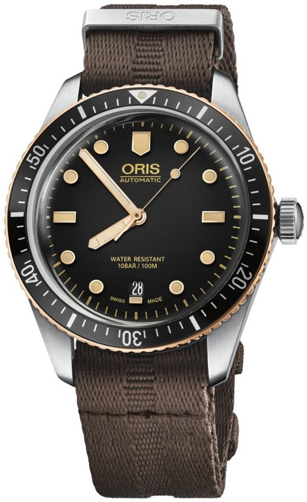 Oris Diving 01 733 7707 4354-07 5 20 30 Kello Musta / Tekstiili