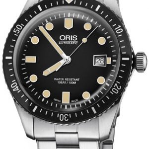 Oris Diving 01 733 7720 4054-07 8 21 18 Kello Musta / Teräs