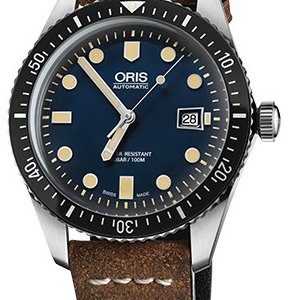 Oris Diving 01 733 7720 4055-07 5 21 02 Kello Sininen / Nahka