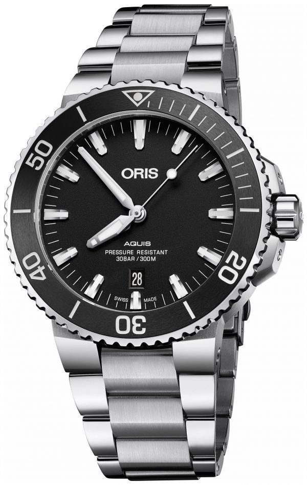 Oris Diving 01 733 7730 4124-07 8 24 05eb Kello Musta / Teräs