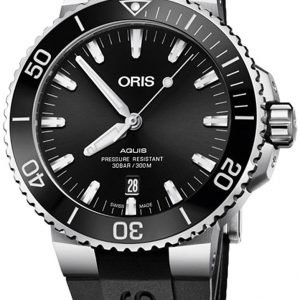 Oris Diving 01 733 7730 4134-07 4 24 64eb Kello Musta / Kumi