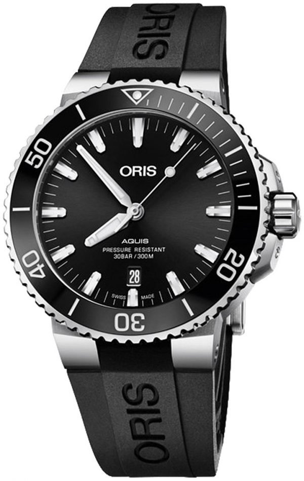 Oris Diving 01 733 7730 4134-07 4 24 64eb Kello Musta / Kumi