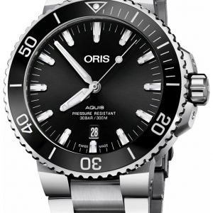 Oris Diving 01 733 7730 4134-07 8 24 05peb Kello Musta / Teräs