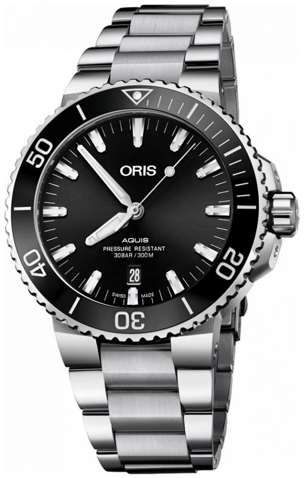 Oris Diving 01 733 7730 4134-07 8 24 05peb Kello Musta / Teräs