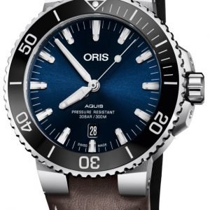 Oris Diving 01 733 7730 4135-07 5 24 10eb Kello Sininen / Nahka