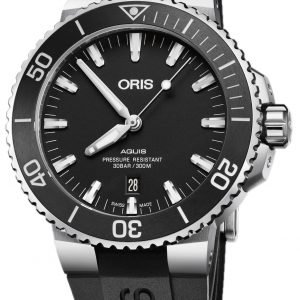 Oris Diving 01 733 7730 4154-07 4 24 64eb Kello Musta / Kumi