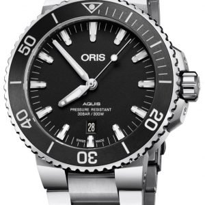 Oris Diving 01 733 7730 4154-07 8 24 05peb Kello Musta / Teräs