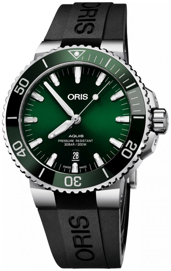 Oris Diving 01 733 7730 4157-07 4 24 64eb Kello Vihreä / Kumi