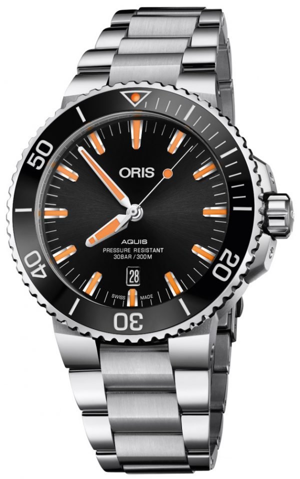 Oris Diving 01 733 7730 4159-07 8 24 05peb Kello Musta / Teräs