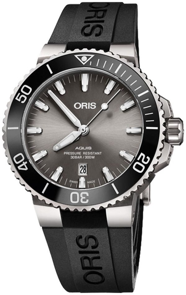 Oris Diving 01 733 7730 7153-07 4 24 64teb Kello Harmaa / Kumi