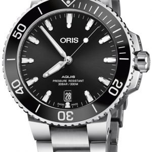 Oris Diving 01 733 7732 4134-07 8 21 05peb Kello Musta / Teräs