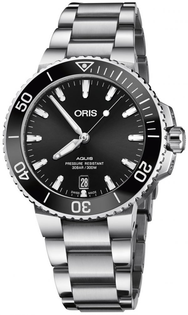 Oris Diving 01 733 7732 4134-07 8 21 05peb Kello Musta / Teräs