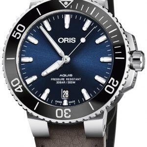 Oris Diving 01 733 7732 4135-07 5 21 10fc Kello Sininen / Nahka