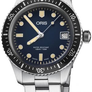 Oris Diving 01 733 7747 4055-07 8 17 18 Kello Sininen / Teräs