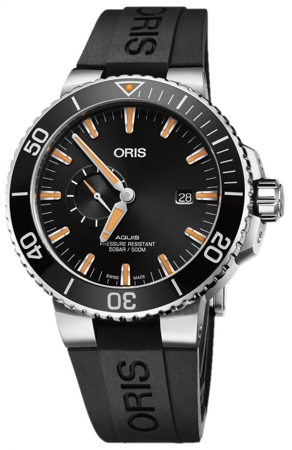 Oris Diving 01 743 7733 4159-07 4 24 64eb Kello Musta / Kumi